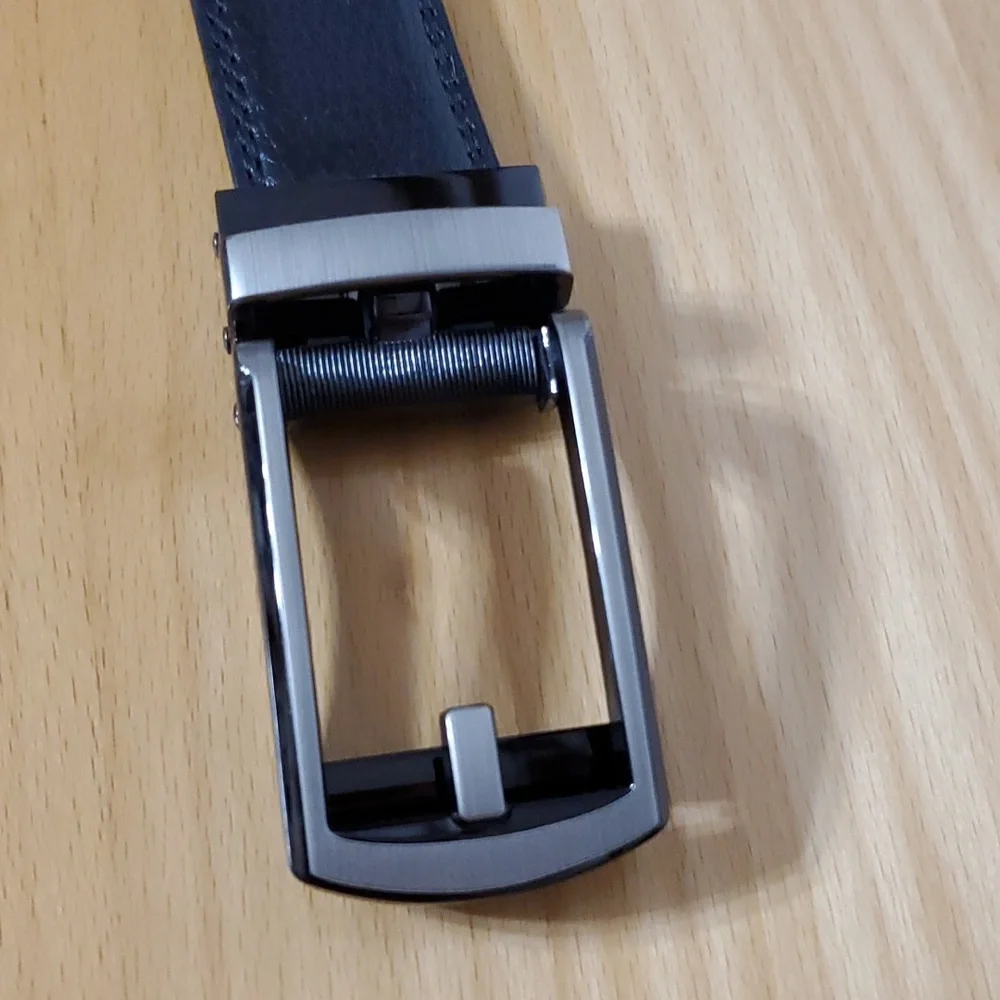 Comfort Click Black Adjustable Leather Belt